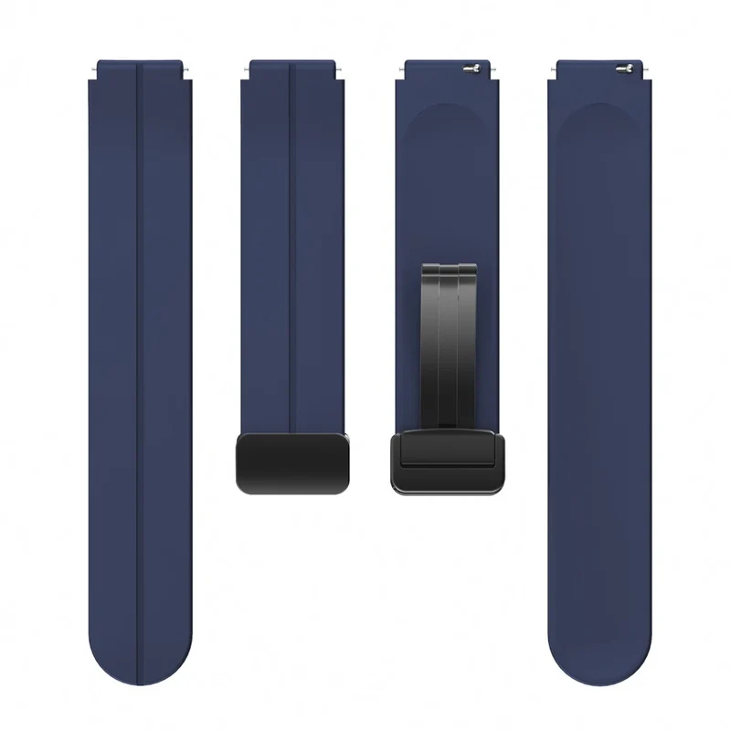 19mm silicone strap with silver buckle for Haylou / Noise / Letscom / Willful / Umidigi watch