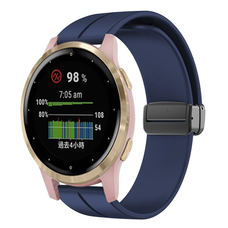 19mm silicone strap with silver buckle for Haylou / Noise / Letscom / Willful / Umidigi watch