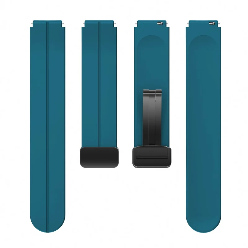 19mm silicone strap with silver buckle for Haylou / Noise / Letscom / Willful / Umidigi watch
