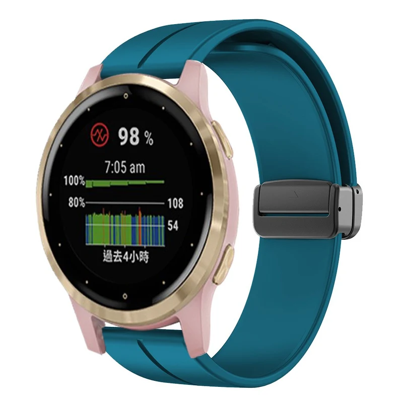 19mm silicone strap with silver buckle for Haylou / Noise / Letscom / Willful / Umidigi watch