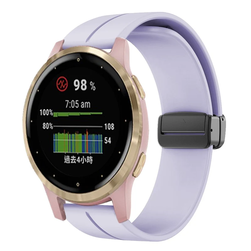 19mm silicone strap with silver buckle for Haylou / Noise / Letscom / Willful / Umidigi watch