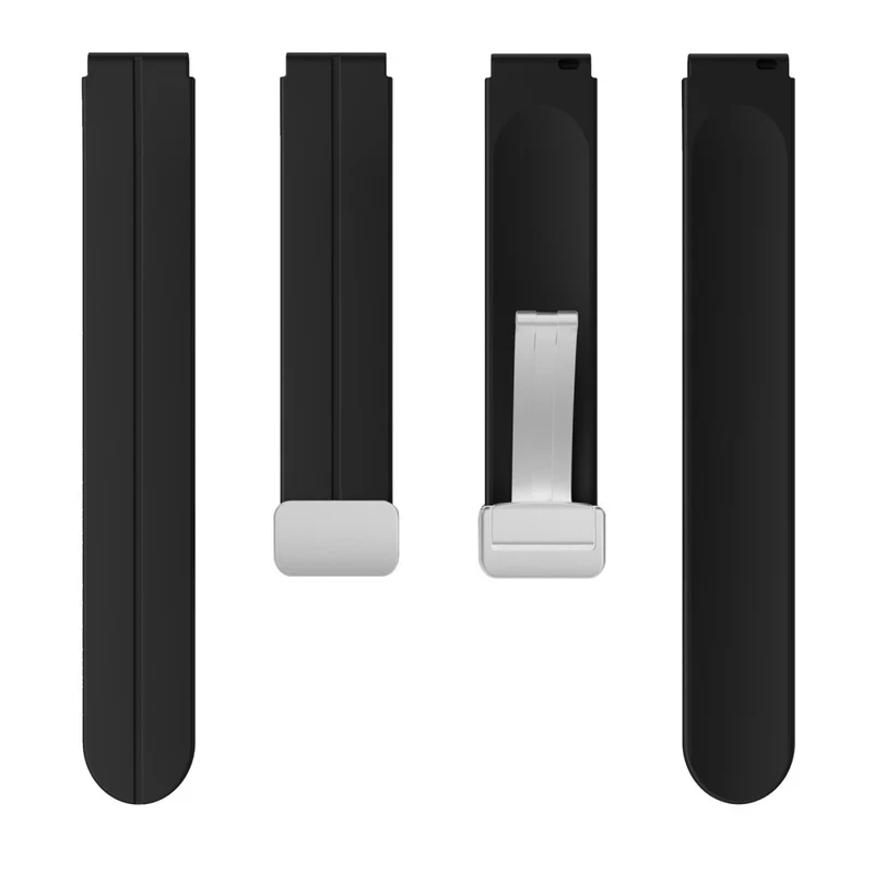 16mm silicone strap with silver buckle for Keep / Huawei / Timex watch