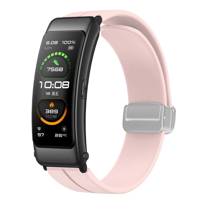 16mm silicone strap with silver buckle for Keep / Huawei / Timex watch