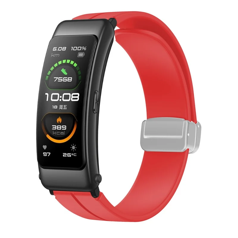 16mm silicone strap with silver buckle for Keep / Huawei / Timex watch