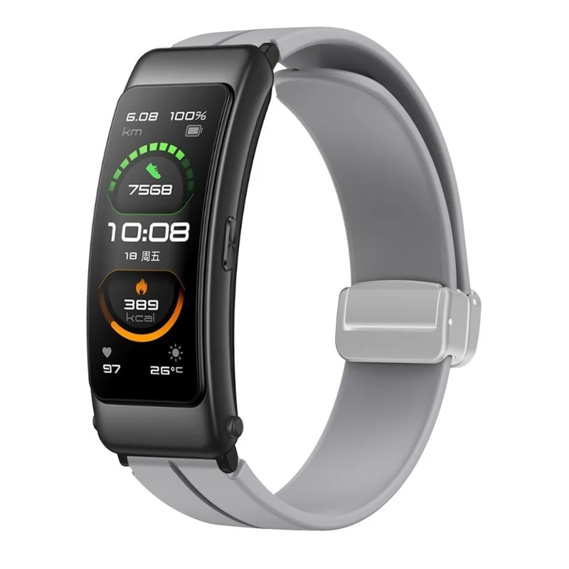 16mm silicone strap with silver buckle for Keep / Huawei / Timex watch