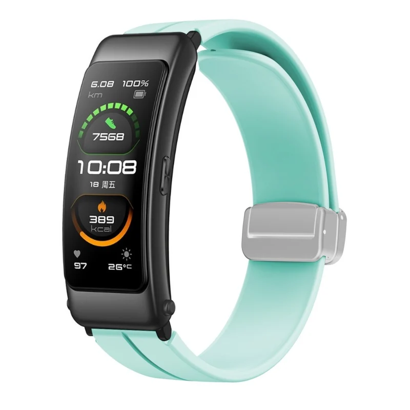16mm silicone strap with silver buckle for Keep / Huawei / Timex watch