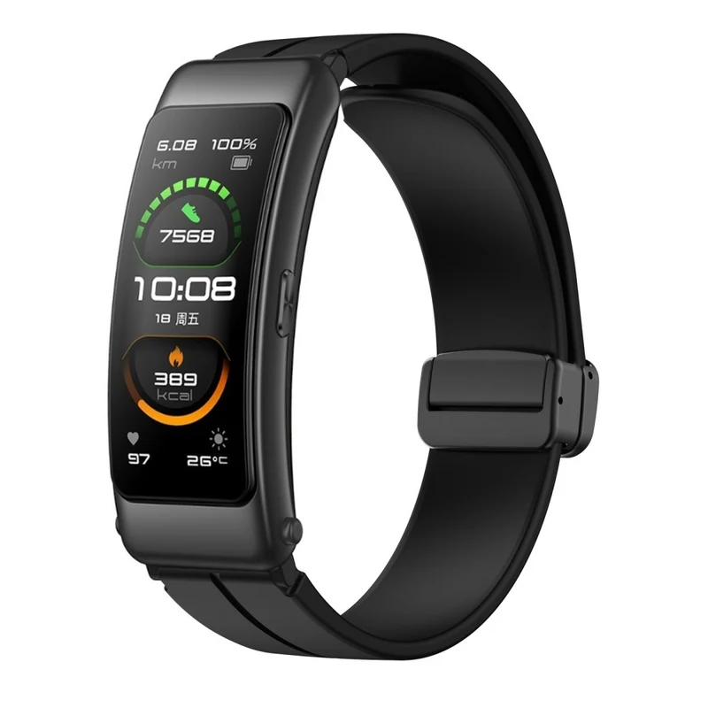 16mm silicone strap with black buckle for Keep / Huawei / Timex watch