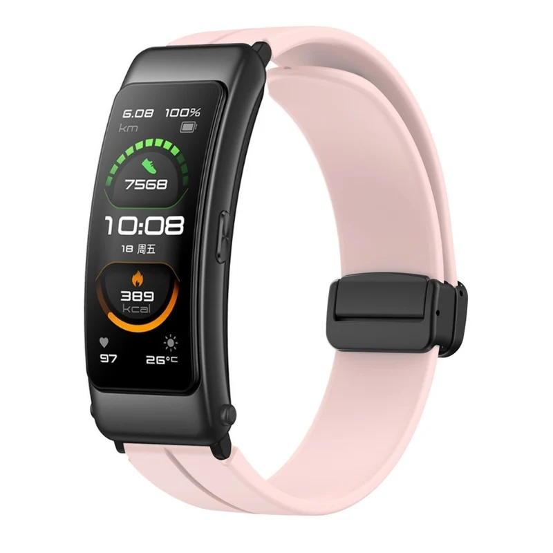 16mm silicone strap with black buckle for Keep / Huawei / Timex watch