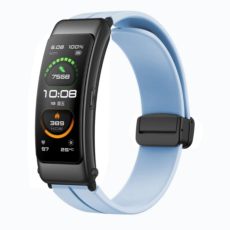 16mm silicone strap with black buckle for Keep / Huawei / Timex watch