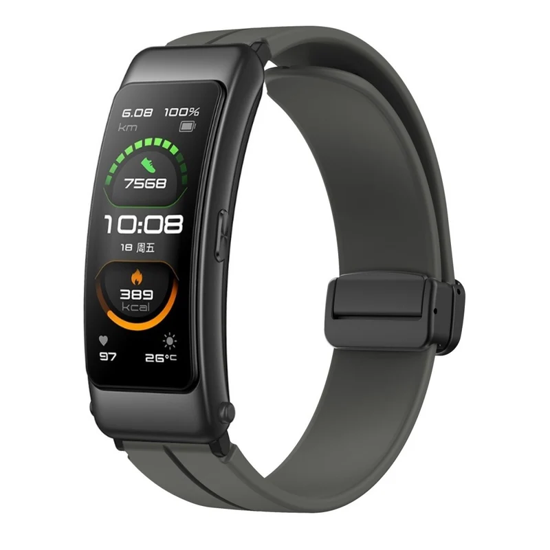 16mm silicone strap with black buckle for Keep / Huawei / Timex watch