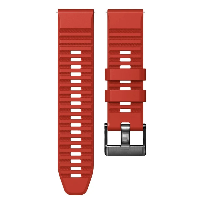 24mm dual color silicone strap for Suunto and Fossil watch - Red / Black