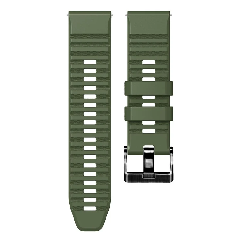 24mm dual color silicone strap for Suunto and Fossil watch - Red / Black