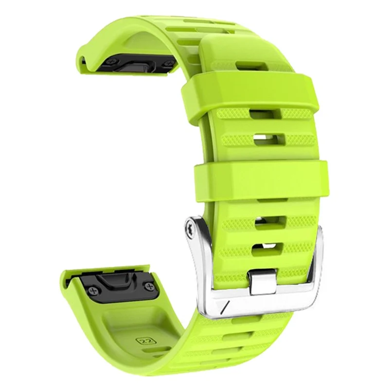 Silicone strap with silver buckle for Garmin / Amazfit and Coros watch - Navy Blue