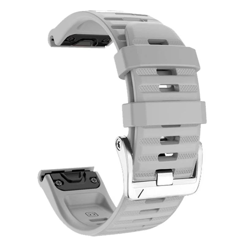 Silicone strap with silver buckle for Garmin / Amazfit and Coros watch - Navy Blue