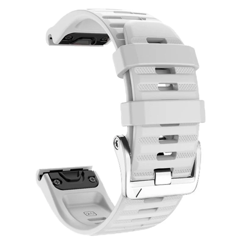 Silicone strap with silver buckle for Garmin / Amazfit and Coros watch - Navy Blue