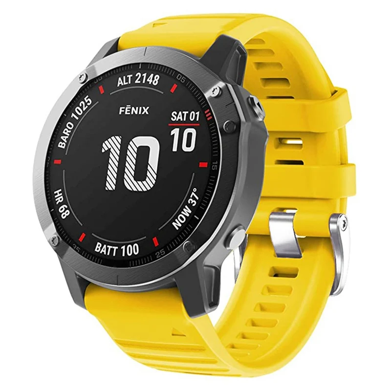 Silicone strap with silver buckle for Garmin / Amazfit and Coros watch - Navy Blue
