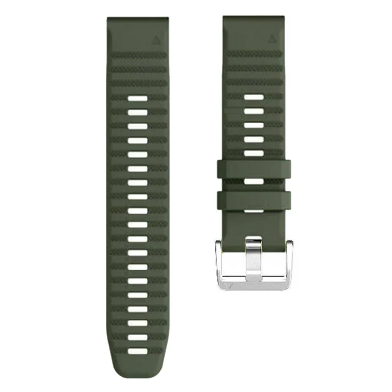 Silicone strap with silver buckle for Garmin / Amazfit and Coros watch - Navy Blue