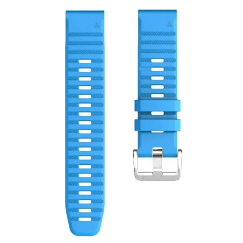 Silicone strap with silver buckle for Garmin / Amazfit and Coros watch - Navy Blue