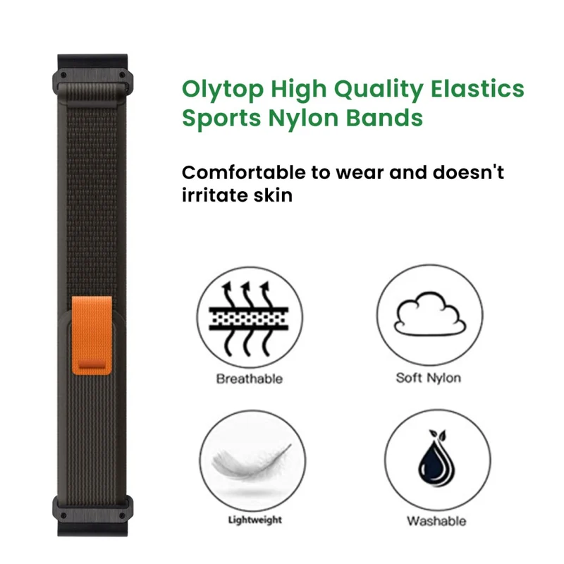 22mm nylon strap for Garmin / Amazfit and Coros watch