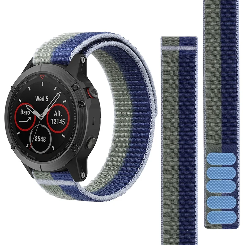 Nylon loop strap for Garmin / Amazfit and Coros watch - Sky Blue