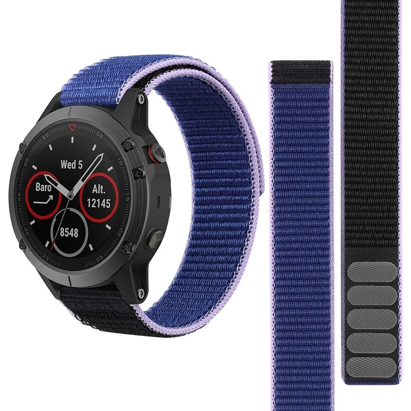 Nylon loop strap for Garmin / Amazfit and Coros watch - Sky Blue