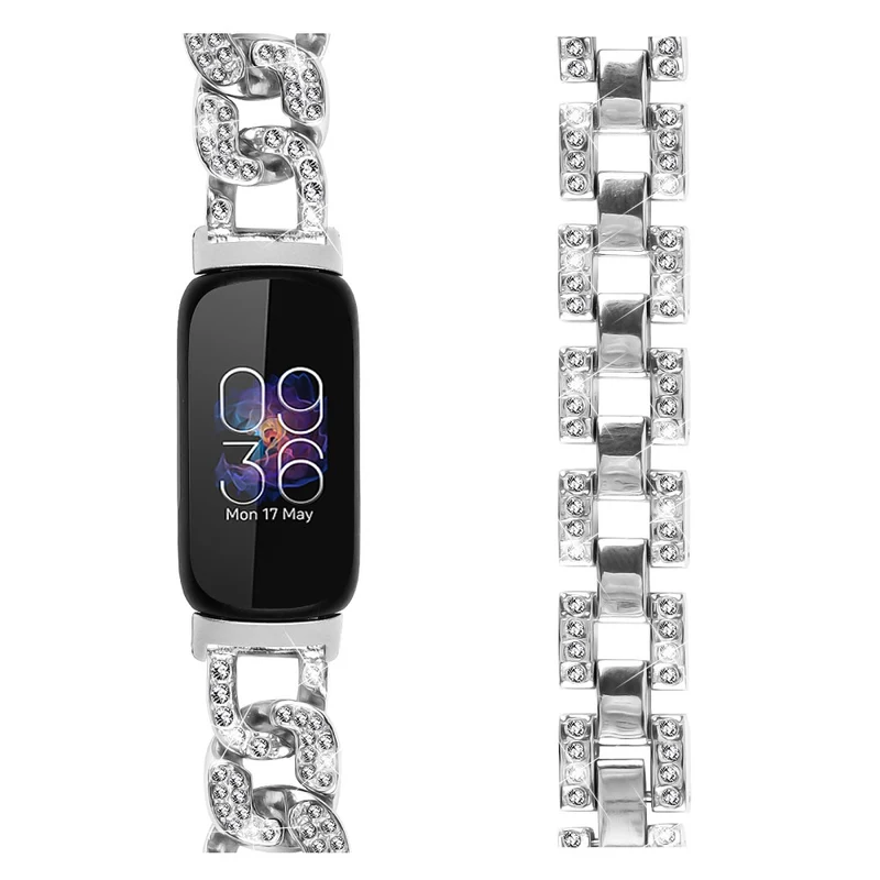 Fitbit Inspire 3 Bling Rhinestone Metal Watch Band