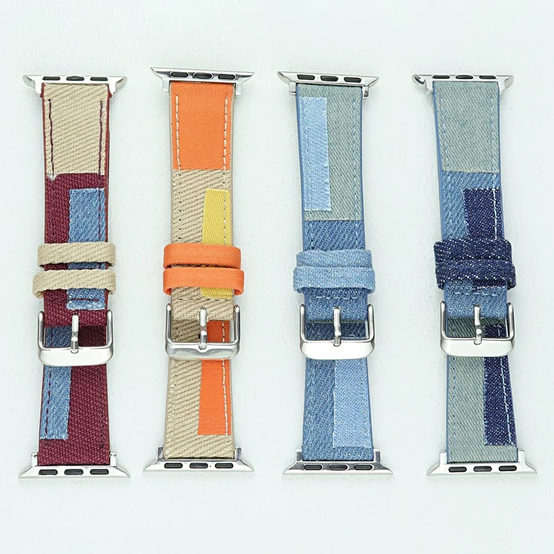 Canvas Style Watch Strap for Apple Watch Series - Baby Blue