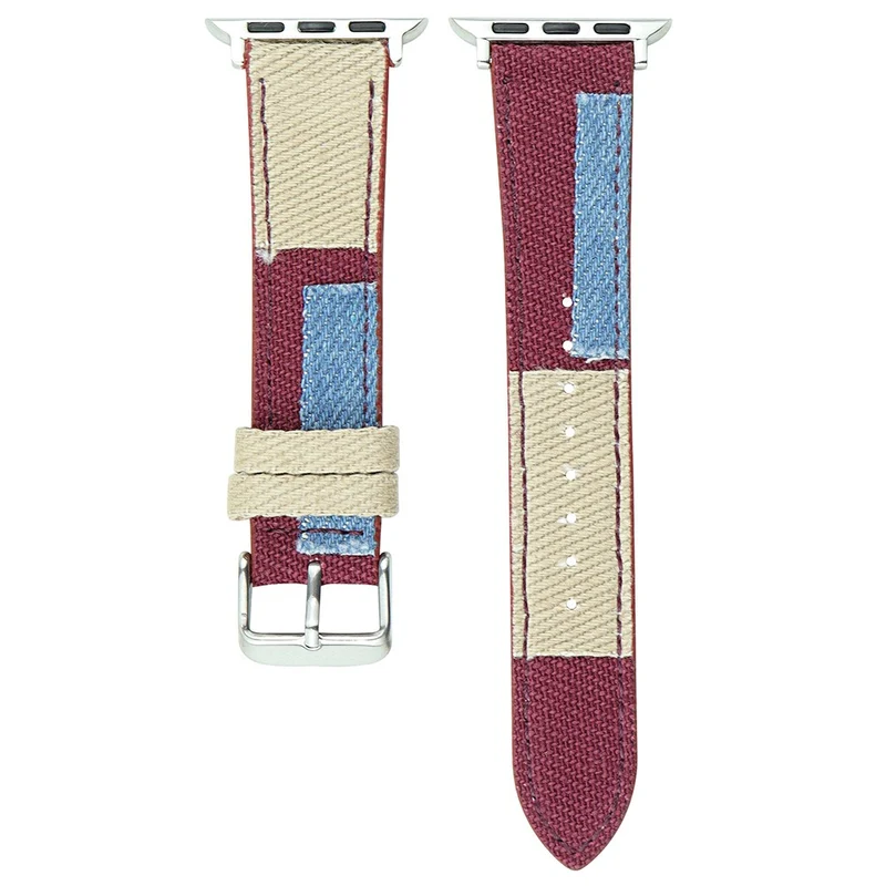 Canvas Watch Strap - Baby Blue for Apple Watch Series 1-5 42mm and 44mm