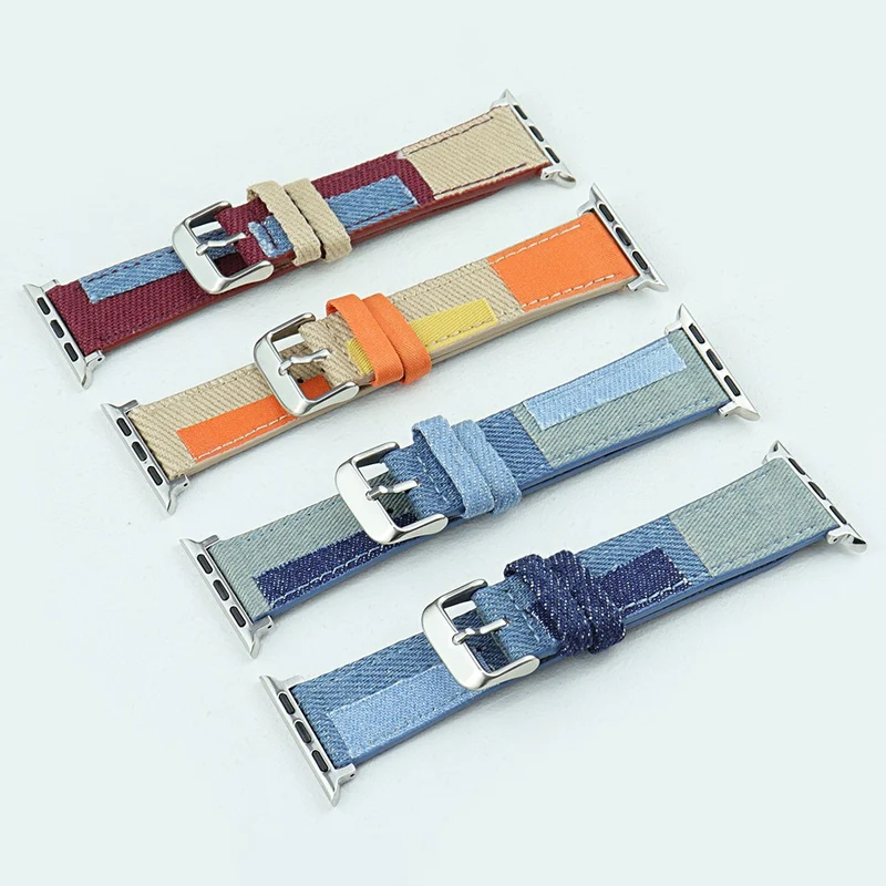 Canvas Watch Strap - Baby Blue for Apple Watch Series 1-5 42mm and 44mm