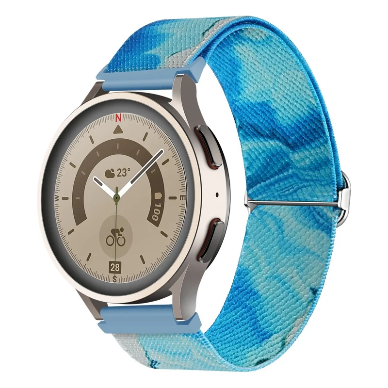 Patterned Nylon Watch Band for Coros Apex Pro / Apex 46mm - Flowers / Butterflies Design