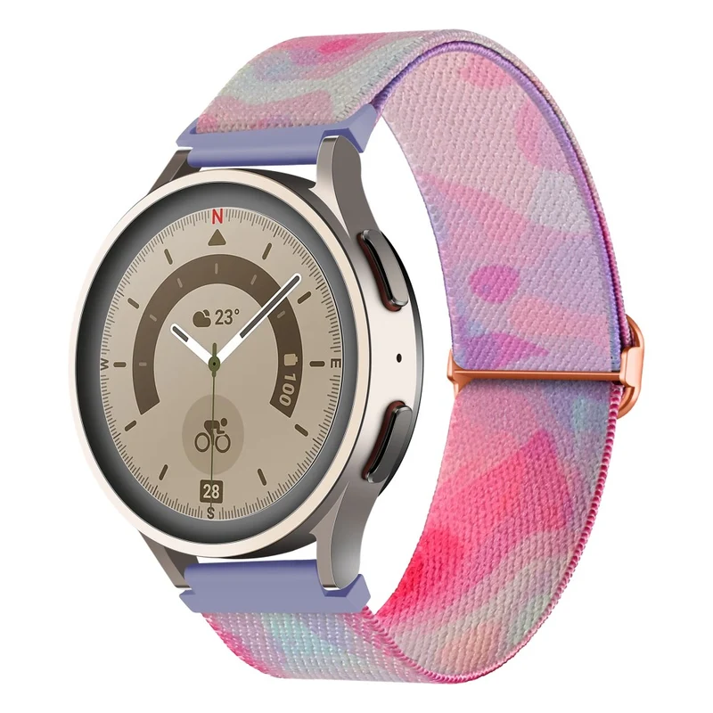 Patterned Nylon Watch Band for Coros Apex Pro / Apex 46mm - Flowers / Butterflies Design