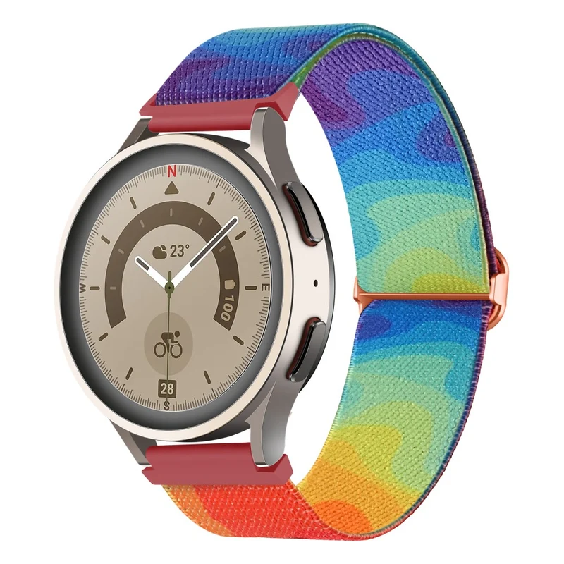 Patterned Nylon Watch Band for Coros Apex Pro / Apex 46mm - Flowers / Butterflies Design