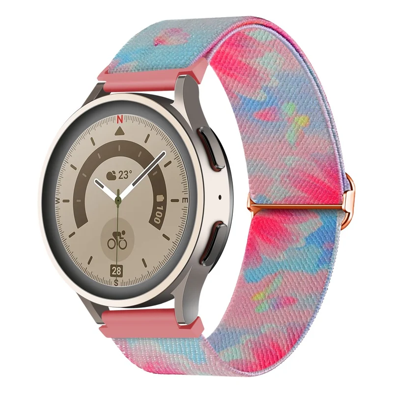 Ocean Blue Patterned Nylon Watch Band for Coros Pace 2 / Apex 42mm - 20mm
