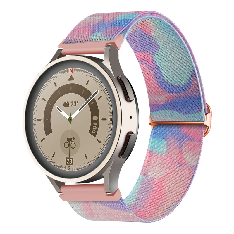 Ocean Blue Patterned Nylon Watch Band for Coros Pace 2 / Apex 42mm - 20mm