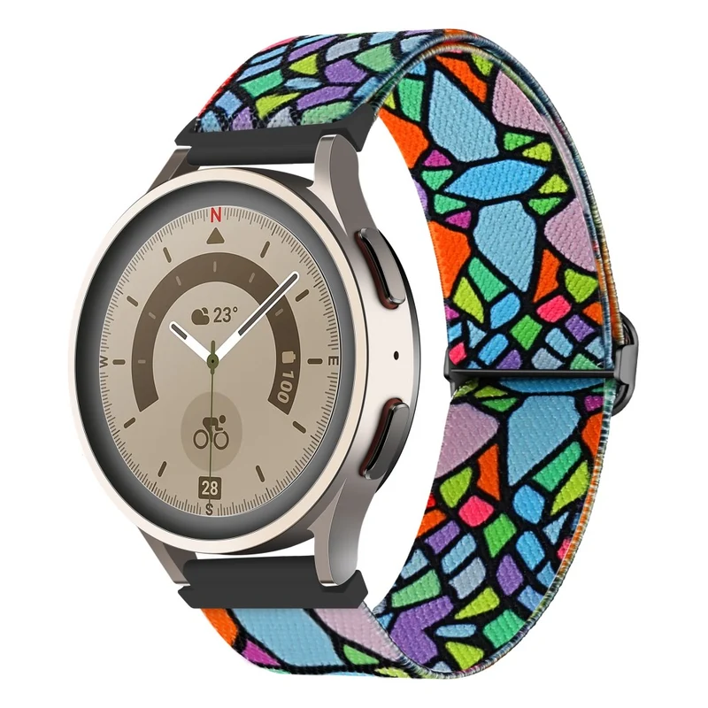 Ocean Blue Patterned Nylon Watch Band for Coros Pace 2 / Apex 42mm - 20mm