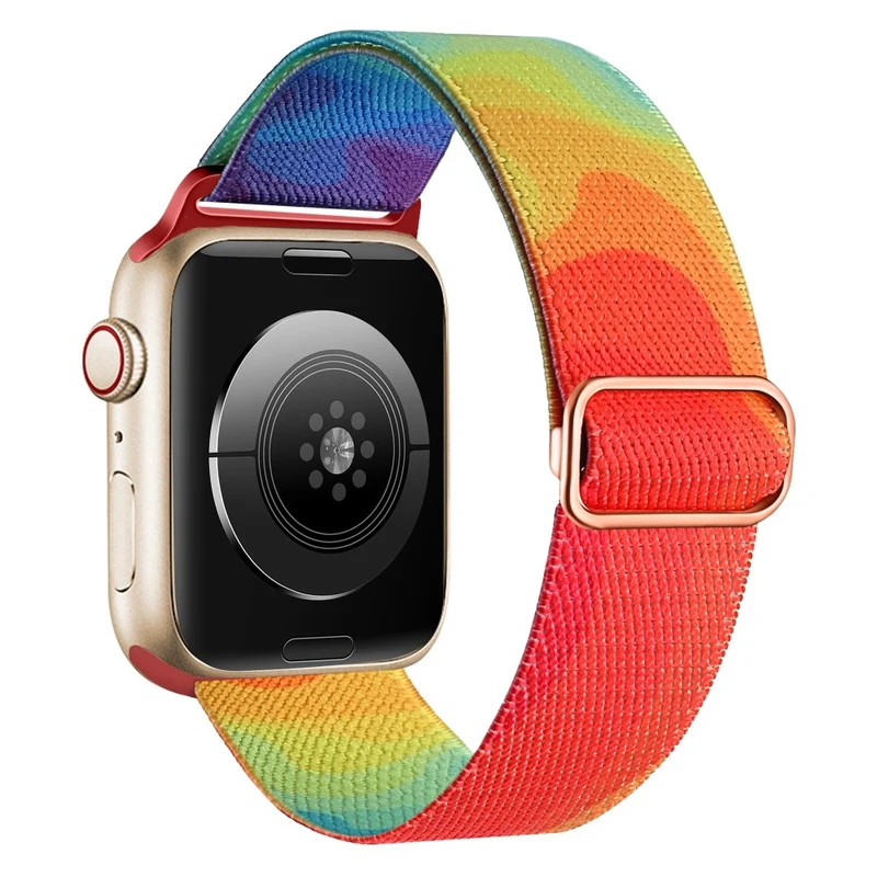 Colorful Fluid Nylon Watch Band for Apple Watch Series 9/8/7/6/SE 41mm/40mm/38mm - Colorful Fluid