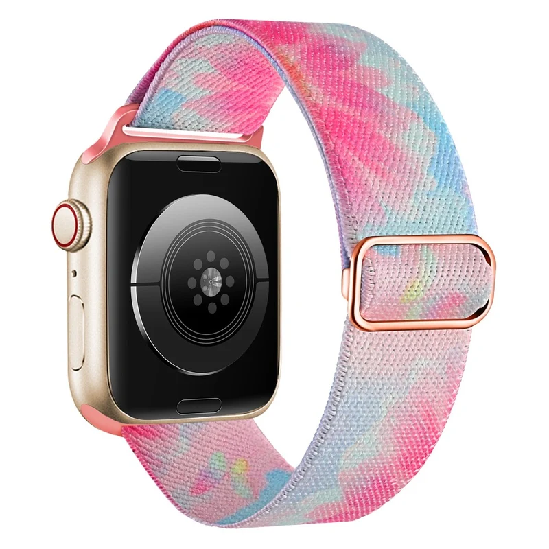 Colorful Fluid Nylon Watch Band for Apple Watch Series 9/8/7/6/SE 41mm/40mm/38mm - Colorful Fluid