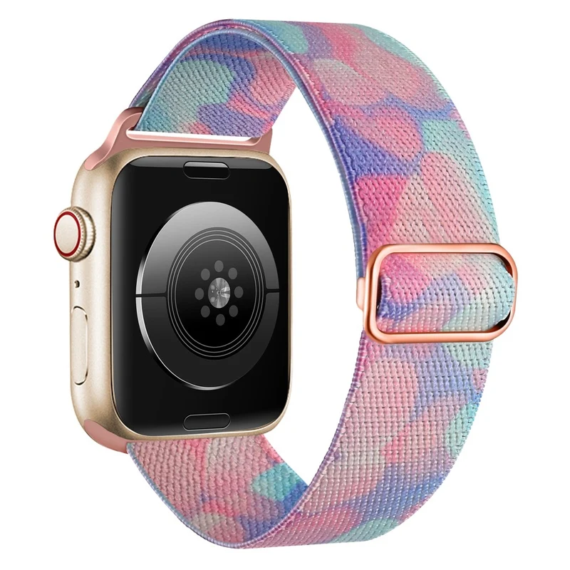 Colorful Fluid Nylon Watch Band for Apple Watch Series 9/8/7/6/SE 41mm/40mm/38mm - Colorful Fluid