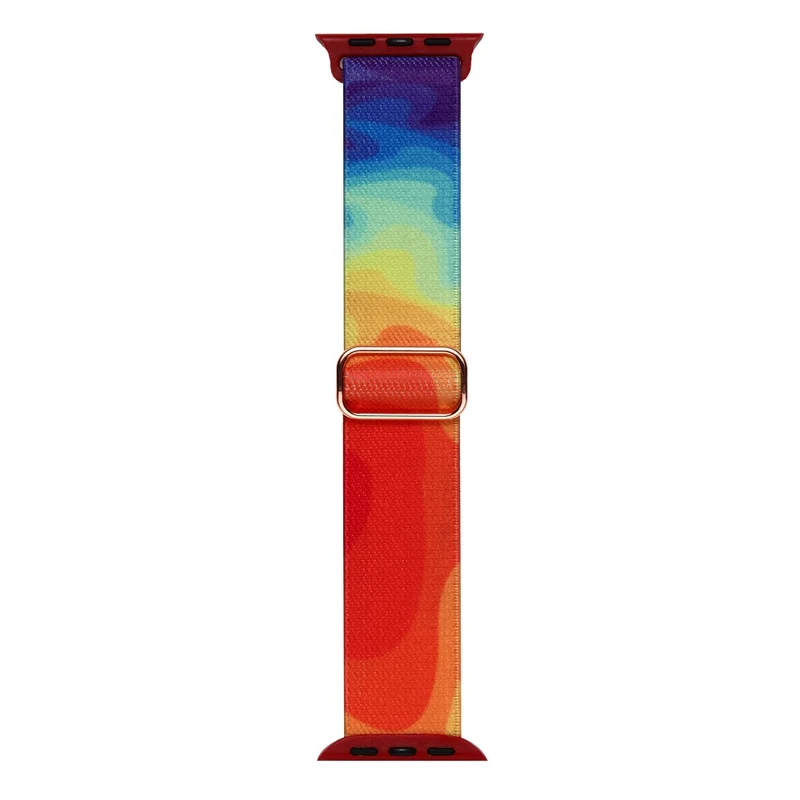 Colorful Fluid Nylon Watch Band for Apple Watch Series 9/8/7/6/SE 41mm/40mm/38mm - Colorful Fluid