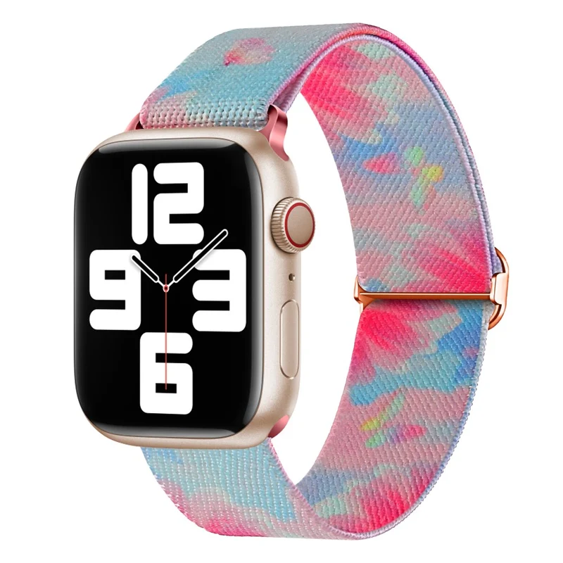 Colorful Fluid Nylon Watch Band for Apple Watch Series 9/8/7/6/SE 41mm/40mm/38mm - Colorful Fluid