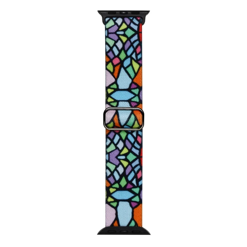 Colorful Fluid Nylon Watch Band for Apple Watch Series 9/8/7/6/SE 41mm/40mm/38mm - Colorful Fluid