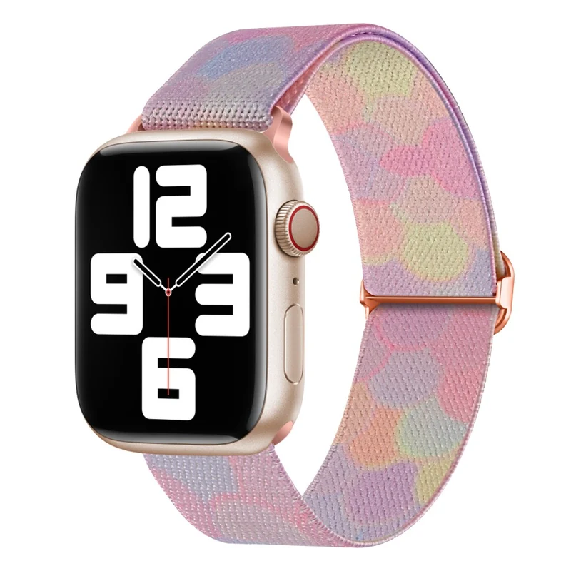 Colorful Fluid Nylon Watch Band for Apple Watch Series 9/8/7/6/SE 41mm/40mm/38mm - Colorful Fluid