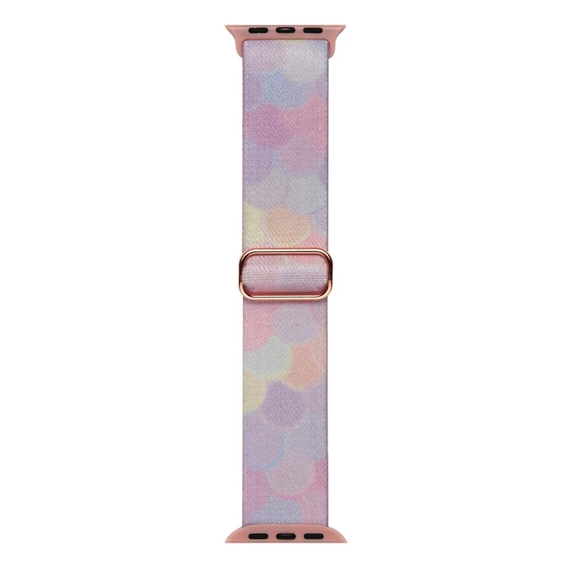 Colorful Fluid Nylon Watch Band for Apple Watch Series 9/8/7/6/SE 41mm/40mm/38mm - Colorful Fluid