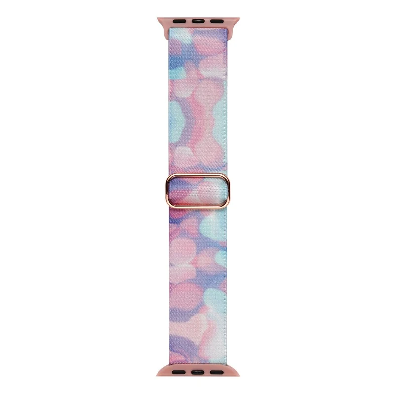 Colorful Fluid Nylon Watch Band for Apple Watch Series 9/8/7/6/SE 41mm/40mm/38mm - Colorful Fluid