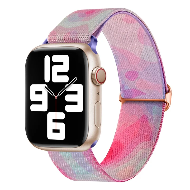 Colorful Fluid Nylon Watch Band for Apple Watch Series 9/8/7/6/SE 41mm/40mm/38mm - Colorful Fluid