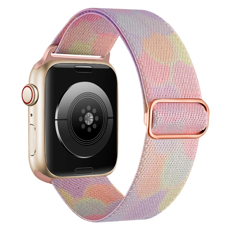 Braided Loop Band for Apple Watch - Waterproof and Comfortable - Geometric Rainbow