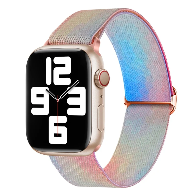 Braided Loop Band for Apple Watch - Waterproof and Comfortable - Geometric Rainbow