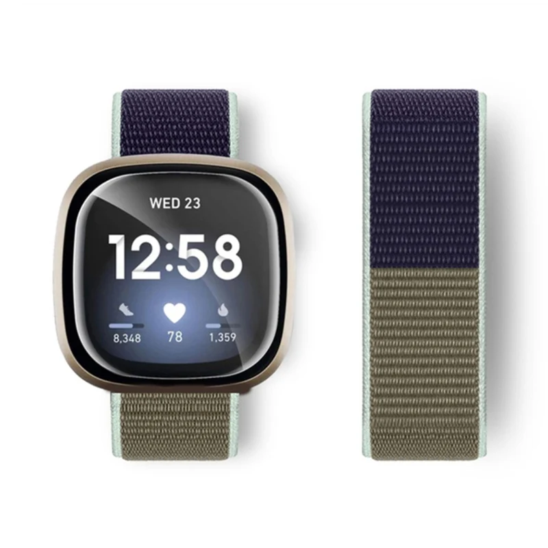 Fitbit Sense / Versa 3 nylon strap - Milky White