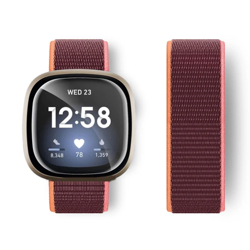 Fitbit Sense / Versa 3 nylon strap - Milky White