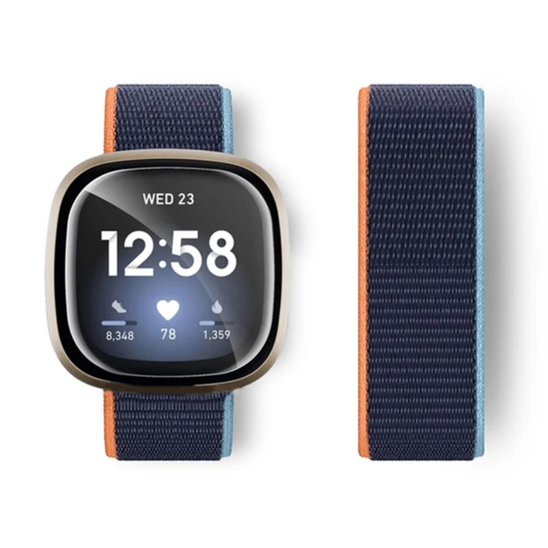 Fitbit Sense / Versa 3 nylon strap - Milky White
